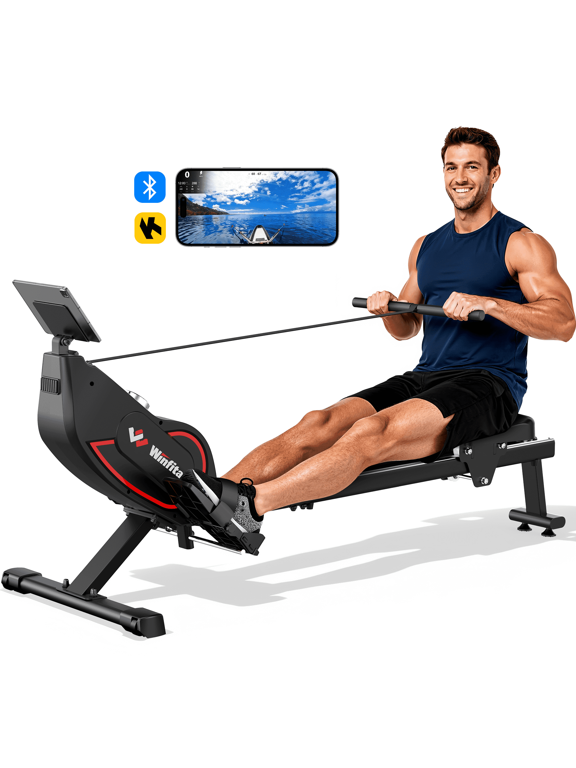 Magnetic Rower, 32 Resistance Levels, Alloy Steel Rowing Machine for Home Gym, 350lb Capacity