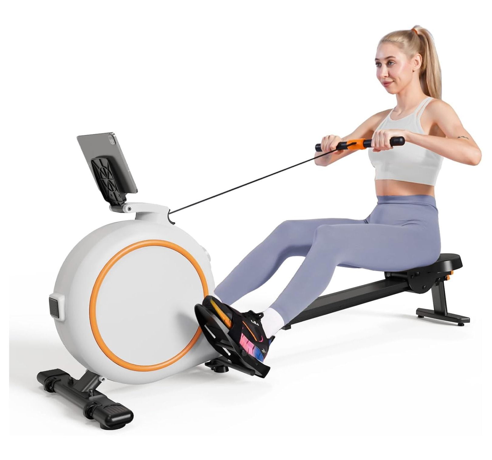 Rowing Machine With Rounded Back Rowing Machines for Home, Magnetic Rower with 32-Level -Quiet ...