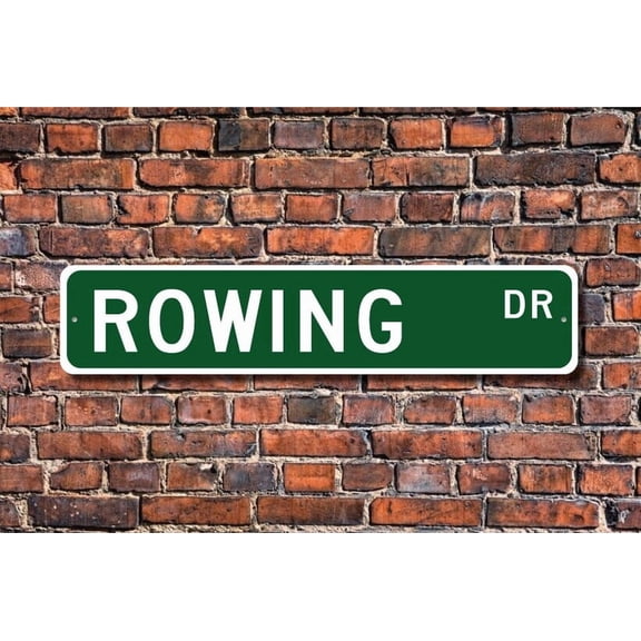 Rowing Rowing Sign Rowing Fan Rowing Participant Rowing Gift Fixed Oar Rowing Rower Gift Metal Aluminum Sign - Size: 16 x 4 Inches