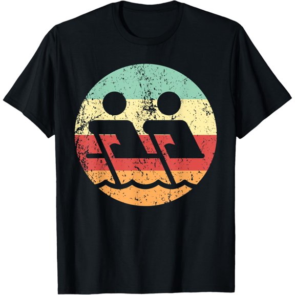 Rowing Style Crew Cool Retro 1970's Style Circle T-Shirt