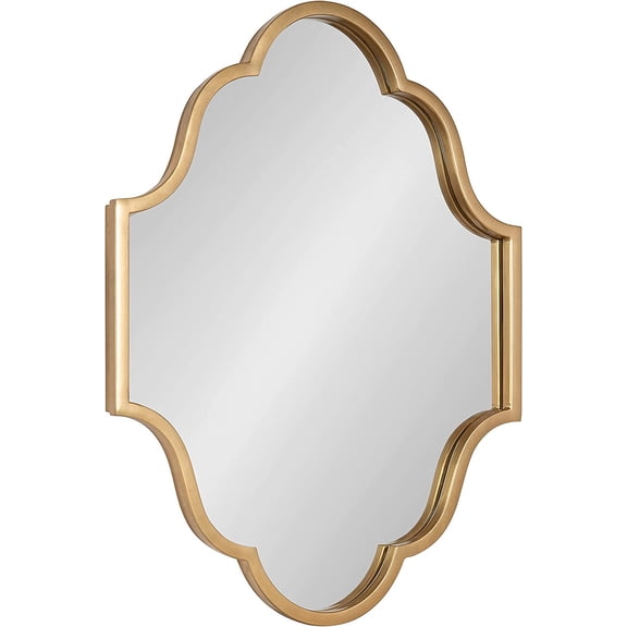 Rowla Modern Scalloped Wall Mirror; 18 x 24; Gold; Glam Decorative Mirror with Unique Shape