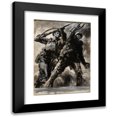 thumbnail image 1 of Rowland Hilder 14x18 Black Modern Framed Museum Art Print Titled - A British Soldier and a Russian Soldier with Rifles Raised (Between 1939 and 1946), 1 of 5