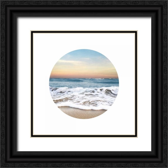 Rowland, Joseph 12x12 Black Ornate Wood Framed with Double Matting Museum Art Print Titled - Waves To Sea 1