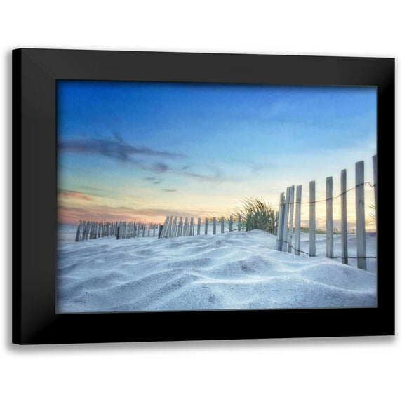 Rowland, Joseph 14x12 Black Modern Framed Museum Art Print Titled - Fenced Sunset
