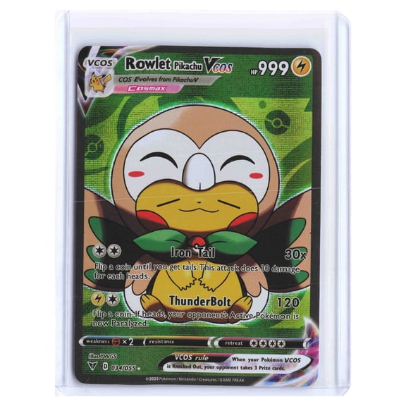 Rowlet Pikachu V 2023 Rare Holo #34/55 English Pokmon Card