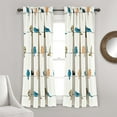 thumbnail image 1 of Rowley Birds Room Darkening Window Curtain Panels Multi 52x63+2 Set, 1 of 11