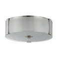thumbnail image 1 of F9514-80-Sunset Lighting-Rowley - 18 Inch 96W 3 LED Flush Mount   Bright Satin Nickel Finish with Frosted Clear Edge Glass, 1 of 2