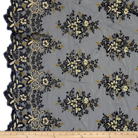 Lace Net Material Rowley Sequin Embroidered Mesh Fabric. Lace Netting Material - 52 Inch ...