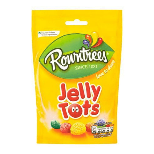 Original Rowntrees Jelly Tots Sweets Bag Pouch Imported From The UK England, 150g