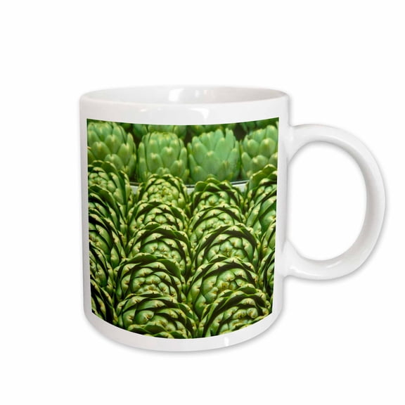 3drose, Rows of Green Artichokes, Vegetables - Li11 Jmi0001 - Janis Miglavs, 11oz Mug
