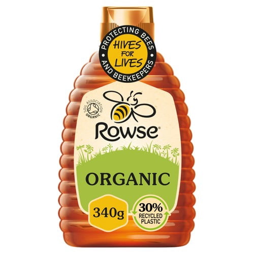 Rowse Organic Squeezable Honey 340g, British Import (Pack of 2)