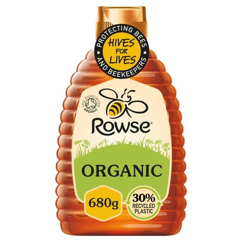 Rowse Organic Squeezy Honey 680g, British Import (Pack of 2)