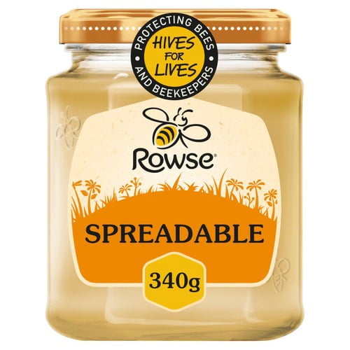 Rowse Pure & Natural Set Blossom Honey 340g, British Import (Pack of 2)