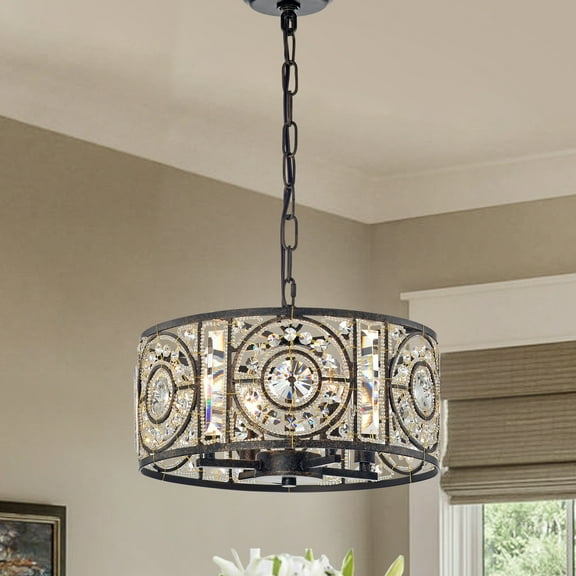 Rowsen 4-Light Antique Bronze Metal Chandelier