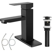 Rowsily SUS304 Matte Black Single Handle Bathroom Faucet