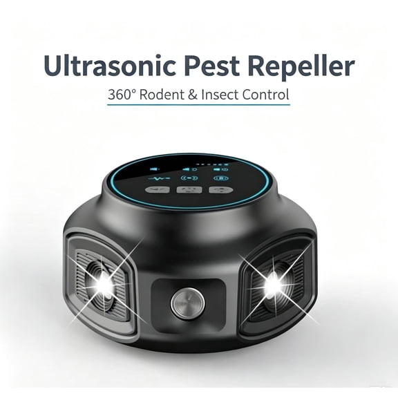 Rowyig Ultrasonic Rodent Repellent, LCD Display & 3 Smart Modes, Humane Electronic Mouse Repeller for Rats, Bats, Indoor Use at Home, Office & Warehouse, 1 Pack