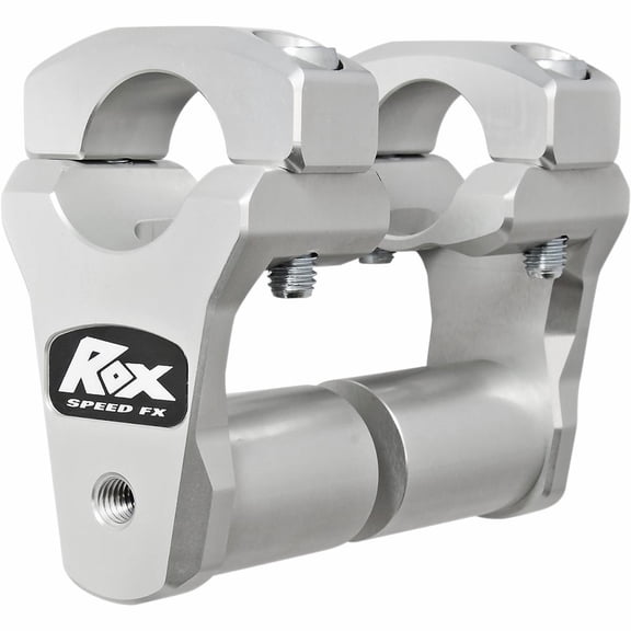 Rox Speed FX Extended Stem 2" Pivoting Bar Riser Matte Silver (1R-P2PPS10A)