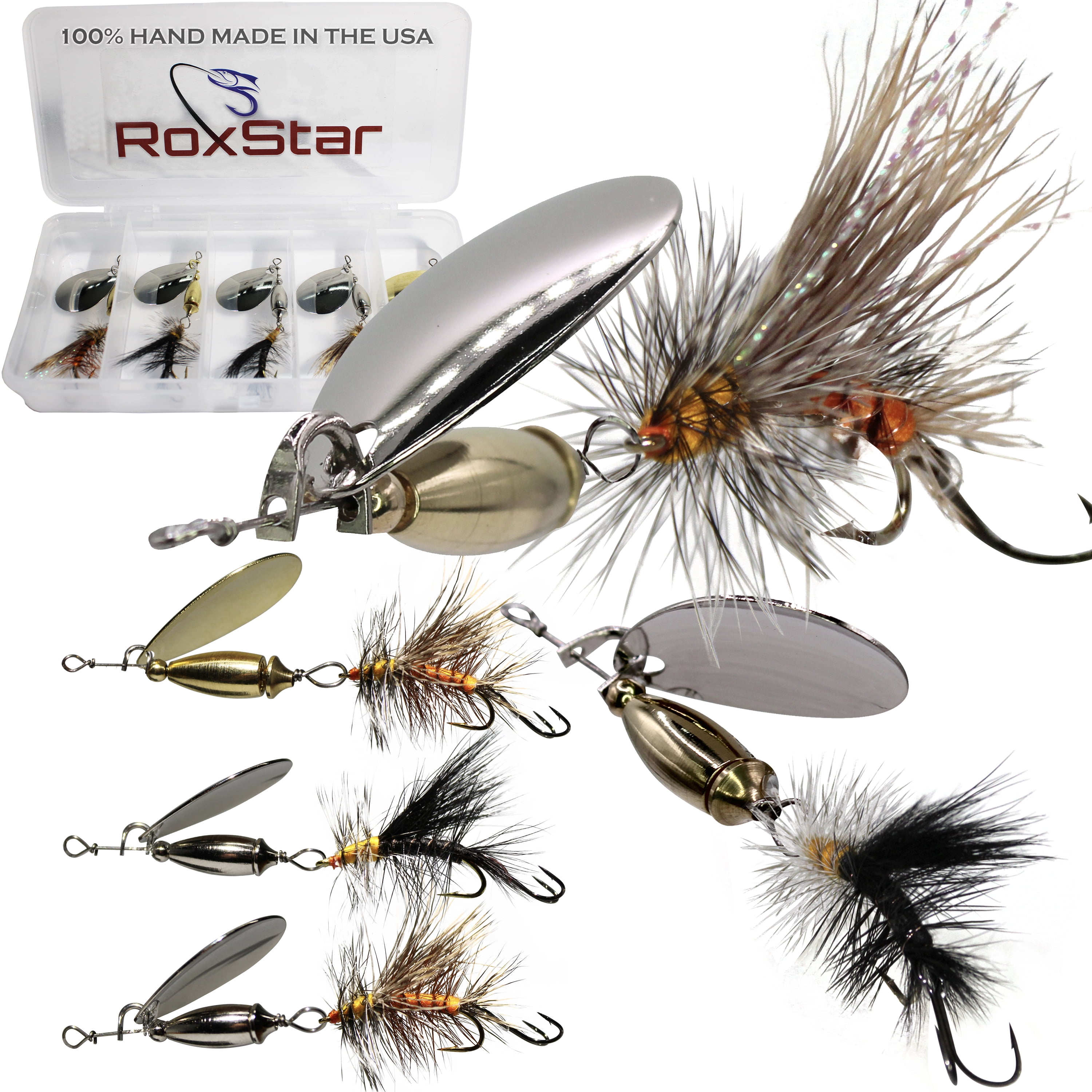 RoxStar Fishing Fly Strikers | 100% USA Handmade | Premium Trout Spinners |  Guaranteed to Catch More Fish! | Proven Nationwide Most Effective All