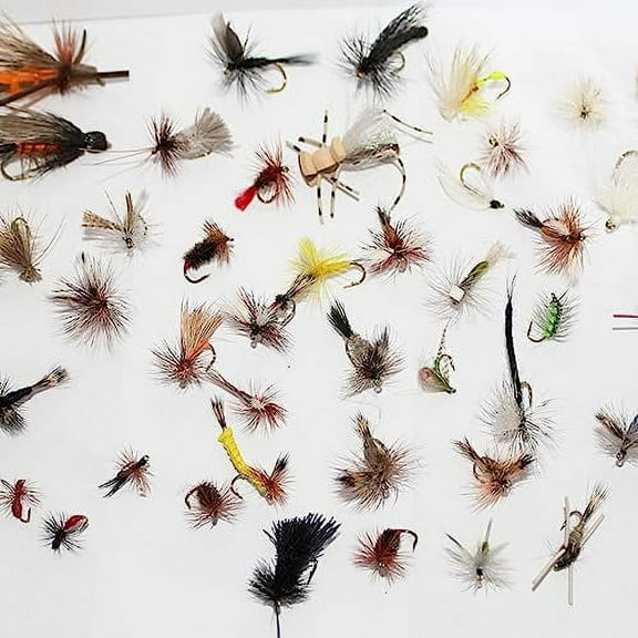 RoxStar Fishing Dry Fly Hatch Pack for Trout, (60 Pieces)