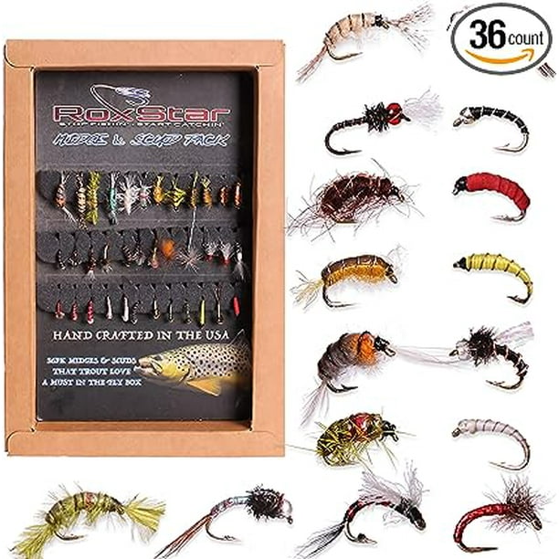 RoxStar Fly Fishing Shop Proudly Hand Tied in The USA Midge & Scud