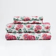 thumbnail image 1 of Roxana Gardenia Floral 100% Cotton 4-Piece King Flannel Sheet Set, 1 of 4