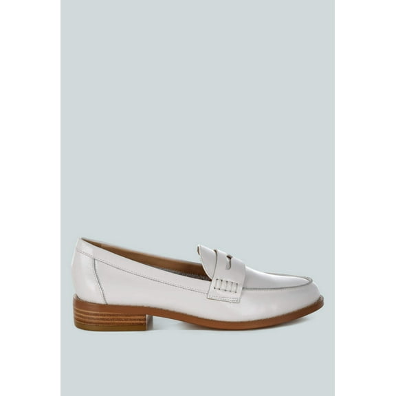 Roxana Real Leather Penny Strap Loafers