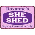 thumbnail image 1 of Roxanne's Purple & Pink SHE SHED Vintage Sign 8x12 Woman Wall Decor 108120040417, 1 of 1
