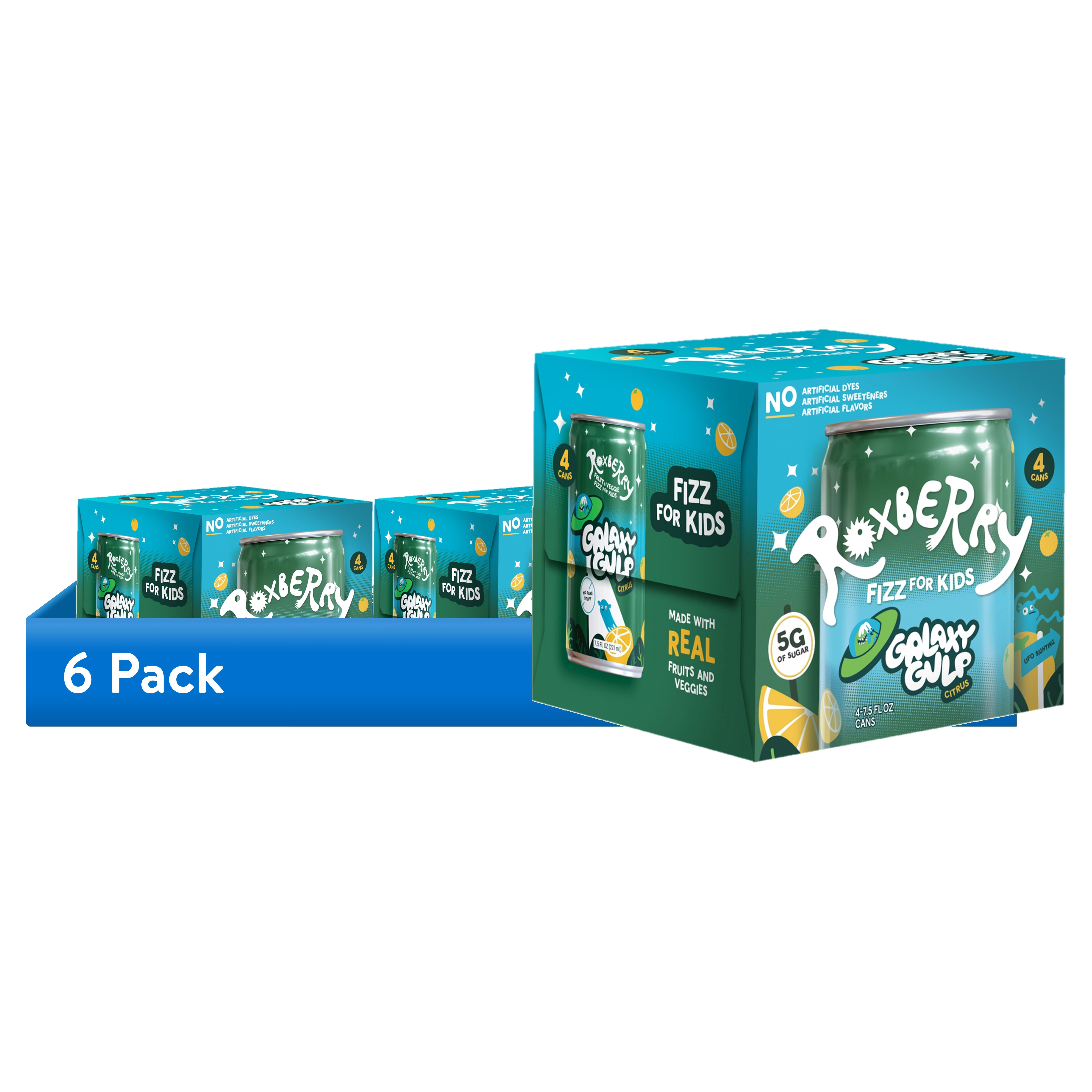 ソフトドリンク p 6 pack) Roxberry Low Sugar Soda for Kids – Orange Citrus, 5g Sugar