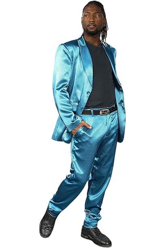 Roxbury Suit 90's Guys Jacket Pants and Belt Set Halloween Costume Cosplay Blue
