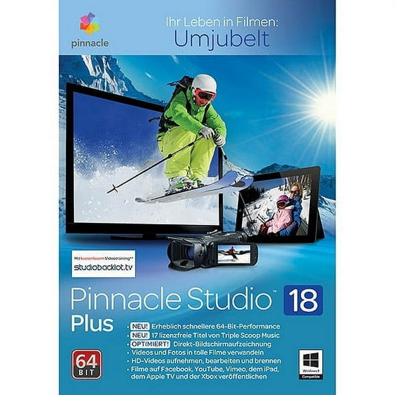 Pinnacle Studio 18 Plus - (v. 18) - license - 1 user - ESD - Win