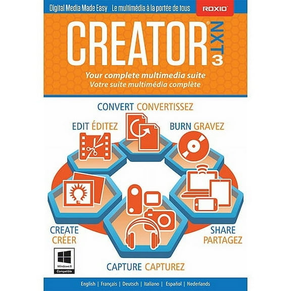 Roxio Creator NXT - (v. 3) - license - 1 user - ESD - Win - Multi-Lingual