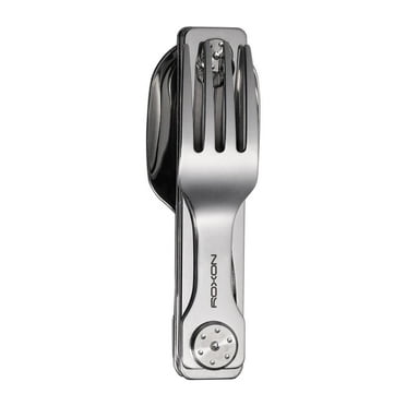 Roxon - 3 in 1 Camping Utensils Detachable Cutlery Folding Knife Fork Spoon Multitool