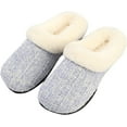 thumbnail image 1 of Roxoni Knitted Design Fur Slippers  Luxuriously Soft and Comfortable  Great Footwear for Lounging  Warm Versatile Slippers, 1 of 5