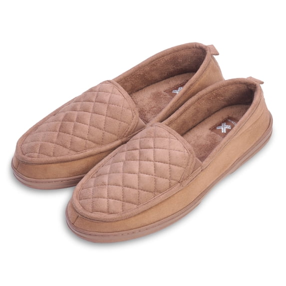 Roxoni Men's Cozy Loafer Style Quilted Slippers -sizes 7 to 13 -style #1241