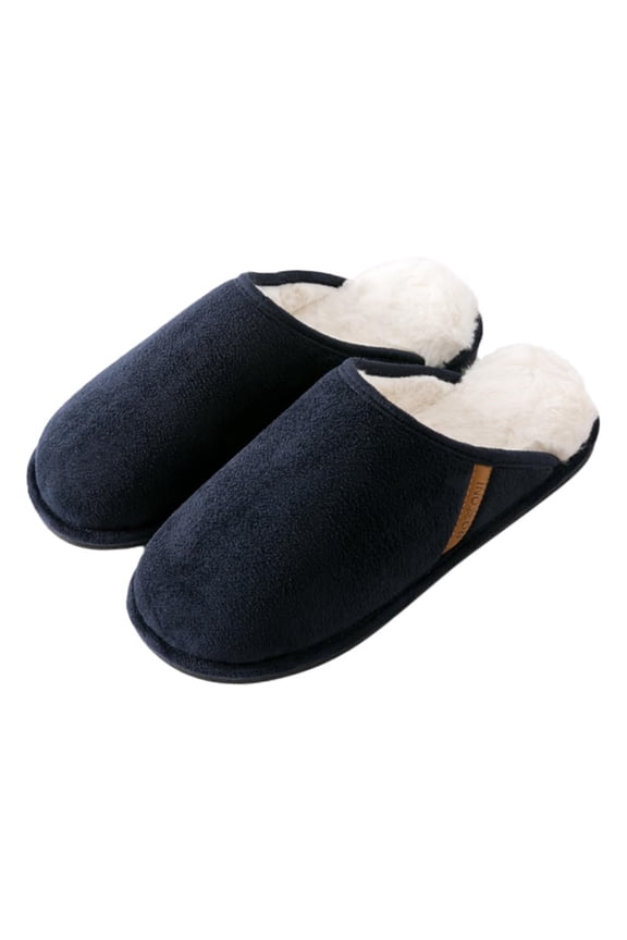 Men's Warm Soft Furr House Memory Foam Slipper