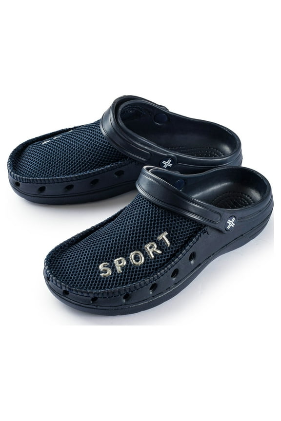 Men's Waterproof Rubber Clog Sandals with Mesh Upper -sizes 8 to 12 -style #1266