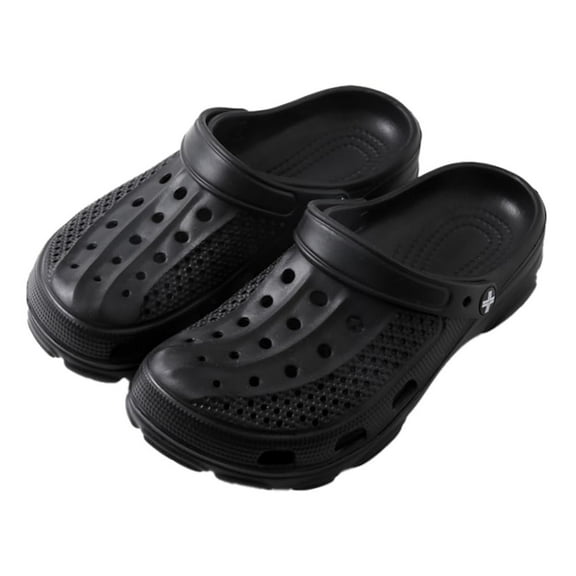 Roxoni Mens Classic Slip On Clogs Sports Lightweight Slipper Stylish and Comfortable Footwear Black