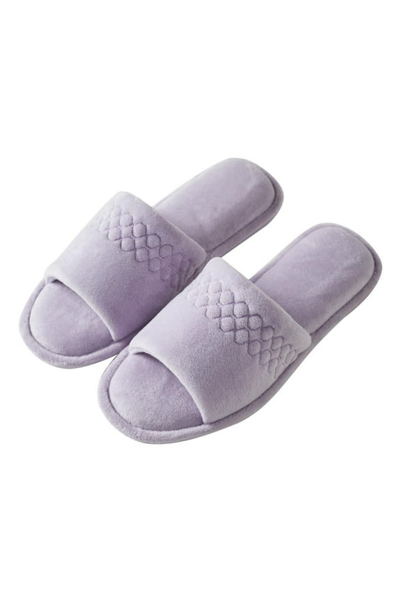 Women Coral Fleece Slippers - Unique Cotton Filled Top, Soft and Warm Slip-On for Relaxing at Home