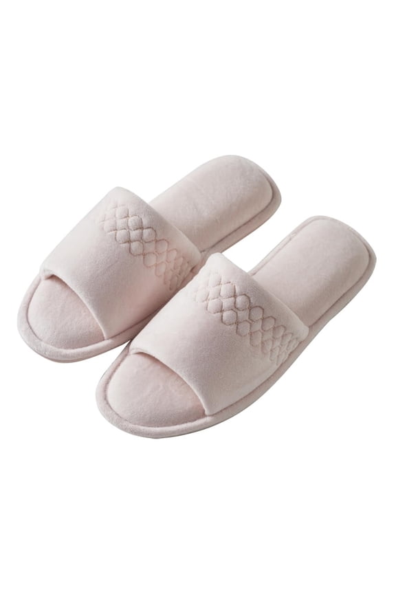 Women Coral Fleece Slippers - Unique Cotton Filled Top, Soft and Warm Slip-On for Relaxing at Home