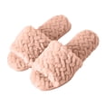 thumbnail image 1 of Roxoni Women Soft Comfy Patterned Fluffy Plush Slip On House Slipper, 1 of 3
