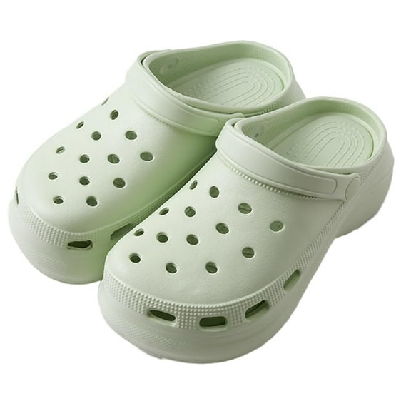 Roxoni Women's Clogs Soft Sole High Heeled Clog Slipper Stylish and Comfortable Footwear Mint