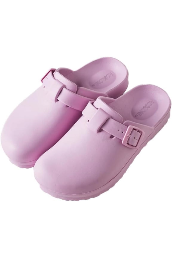 Women's Clogs with Adjustable Buckle, Antislip Sole, Mules & Slippers