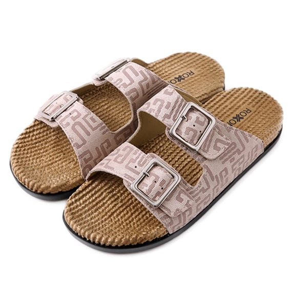 Roxoni Women's Fashion Double Buckle Indoor/Outdoor Sandal