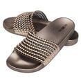 thumbnail image 1 of Roxoni Women's Flat Slide Sandals with Pearl Detail Strap, Indoor/Outdoor -sizes 6 to 11 -style #3102, 1 of 7