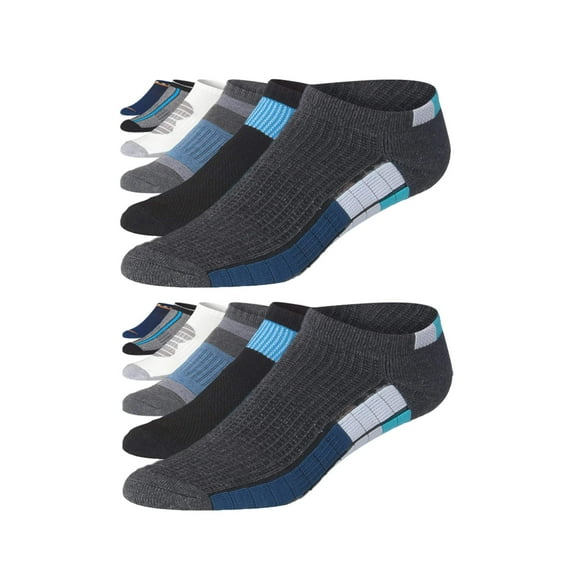 JAMES FIALLO Premium Athletic Low-Cut Performance Socks - 12 Pair Multipack, Moisture-Wicking Comfort for Men