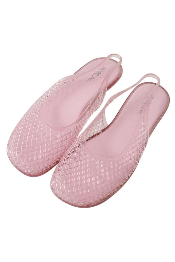 Women’s Jelly Slingback Flats Breathable Mesh Sandals Lightweight Slip On Summer Beach Casual Shoes