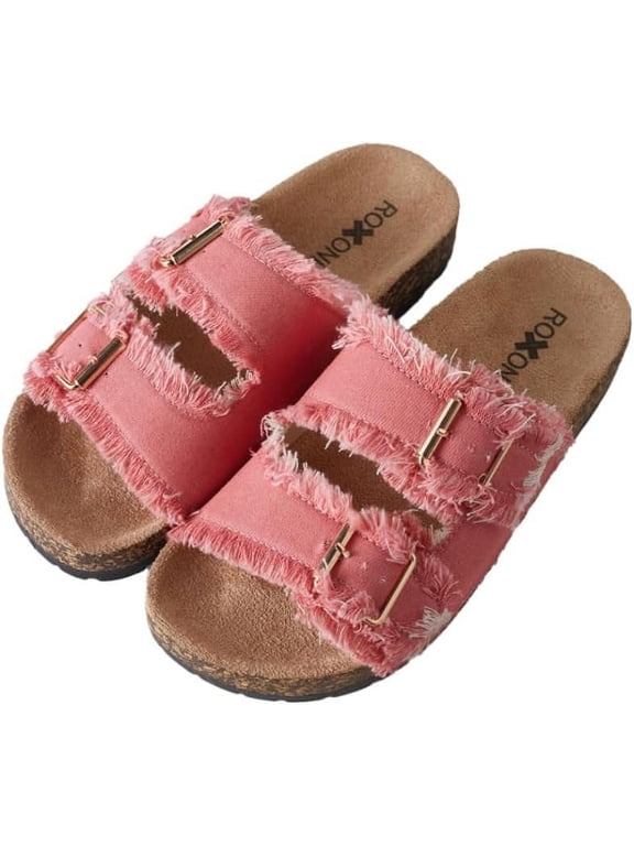 Women's Non-Slip Footbed Sandals, Open Toe Pink, 9