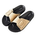 thumbnail image 1 of Roxoni Women's Open Toe Big Adjustable Strap Slide Sandals - Stylish and Comfortable Slip-Ons with Wide Strap Design, 1 of 3