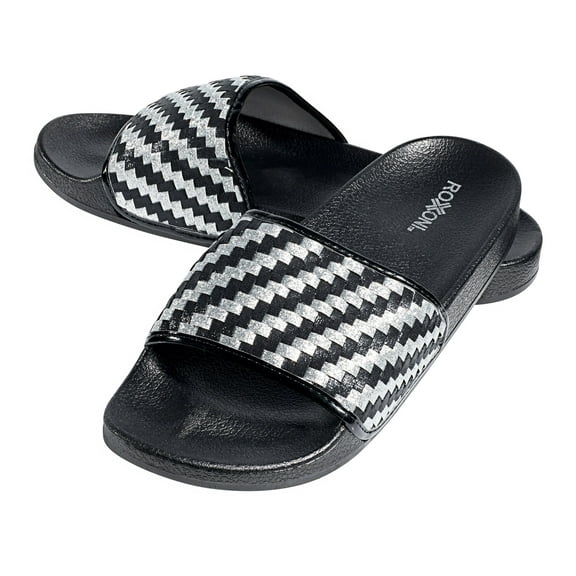Roxoni Women's Slide Sandal with A Woven Designed Strap -sizes 6 to 11 -style #3113
