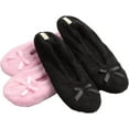thumbnail image 1 of Roxoni Women's Terry Classic Cotton & Velour Ballerina Slippers Pack of 2 (runs small, size up), 1 of 3